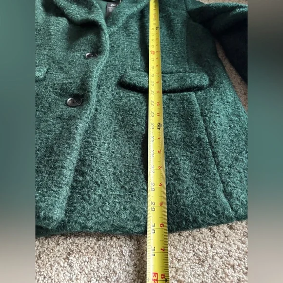NWT Bernardo Women’s Notch Lapel Single Breasted Forest Green Coat Size Small - Picture 8 of 10
